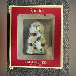 Spode Christmas Puppy Ornament